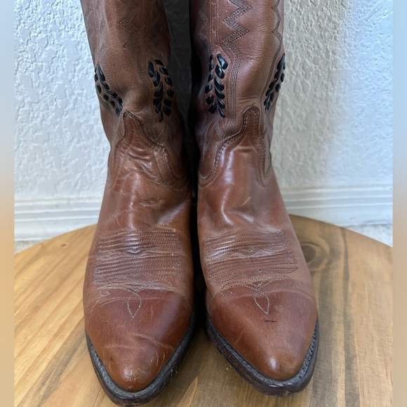 Vintage Dan Post Embroidered Cowboy Boots size 6 1/2 - Picture 8 of 11